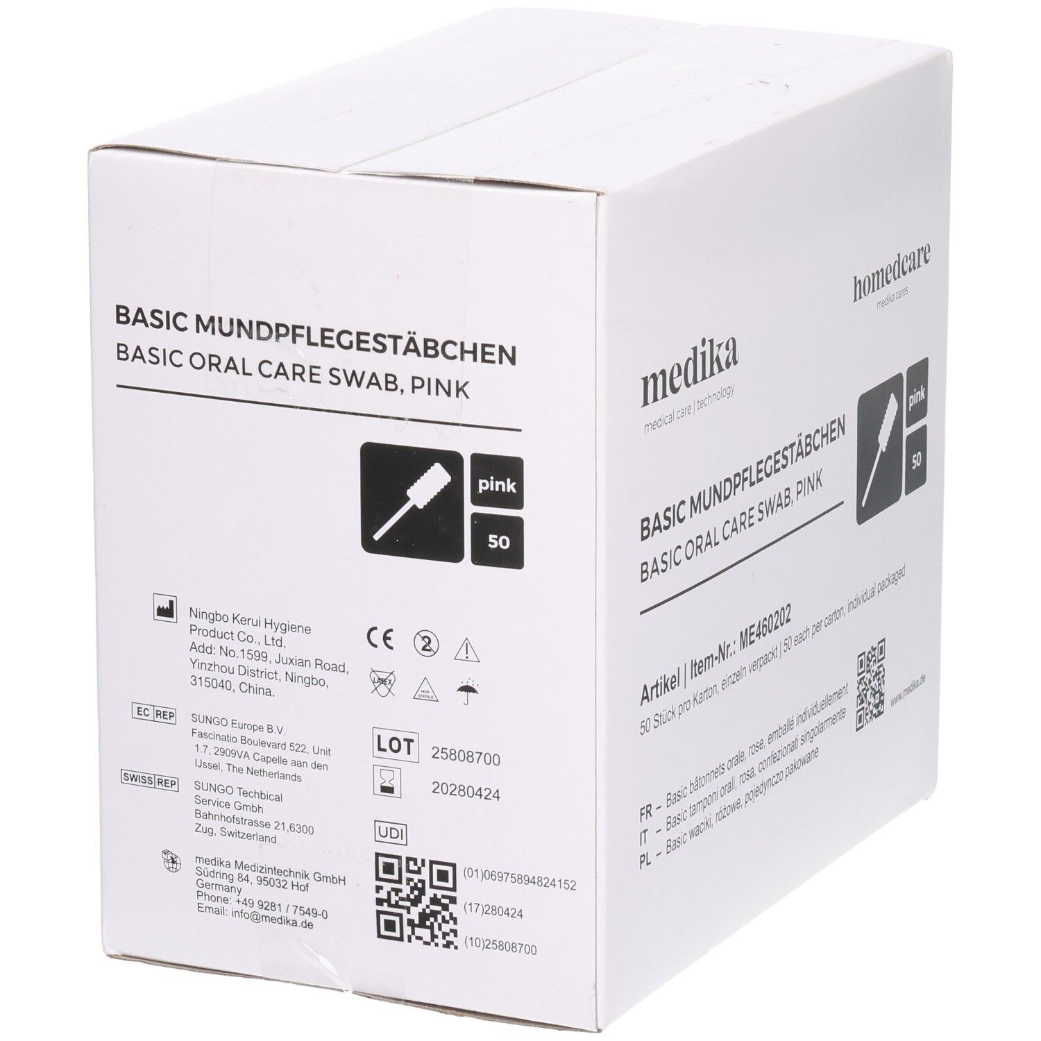 MEDIKA Basic Mundpflegestäbch 11cm pi unbeh 50 Stk
