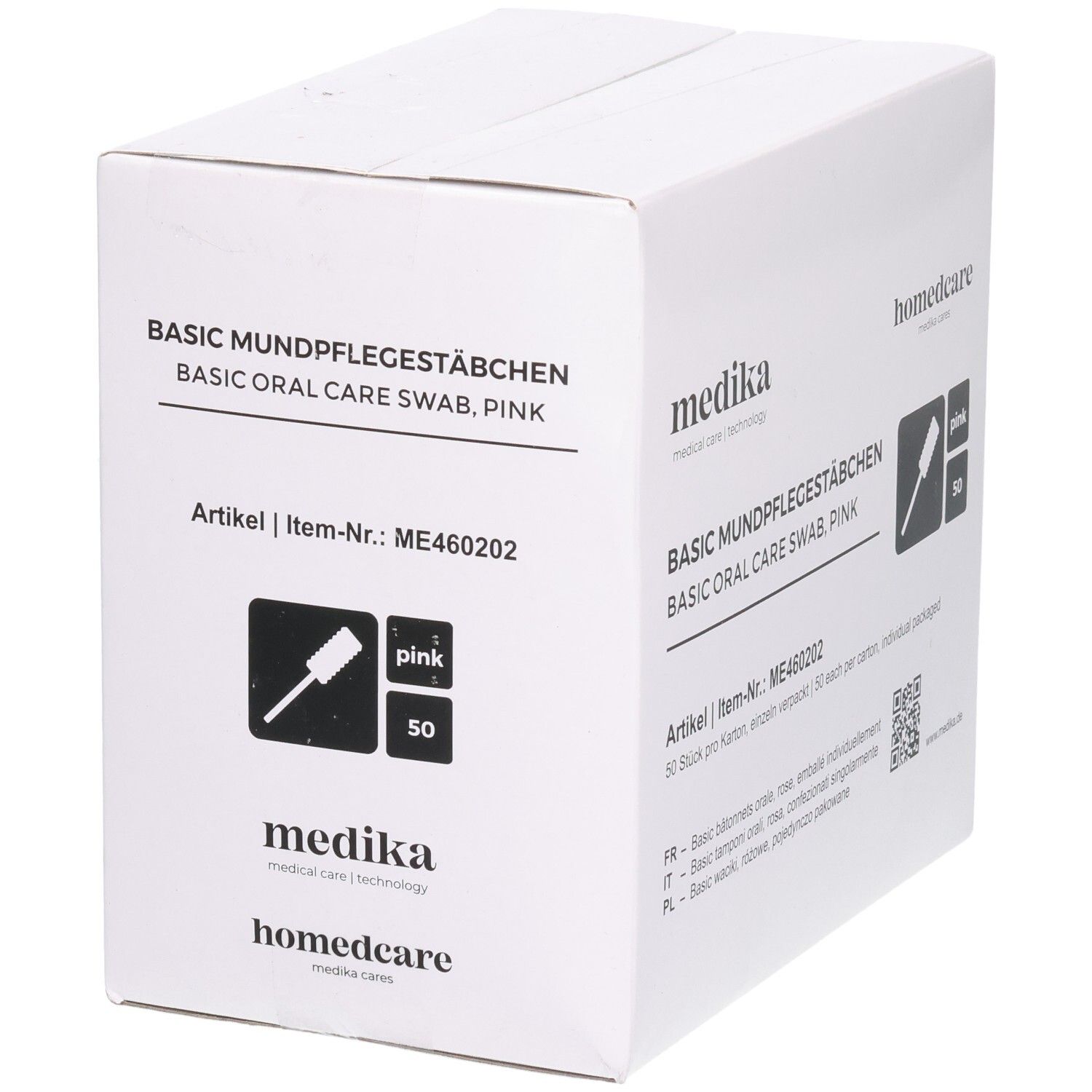 MEDIKA Basic Mundpflegestäbch 11cm pi unbeh 50 Stk