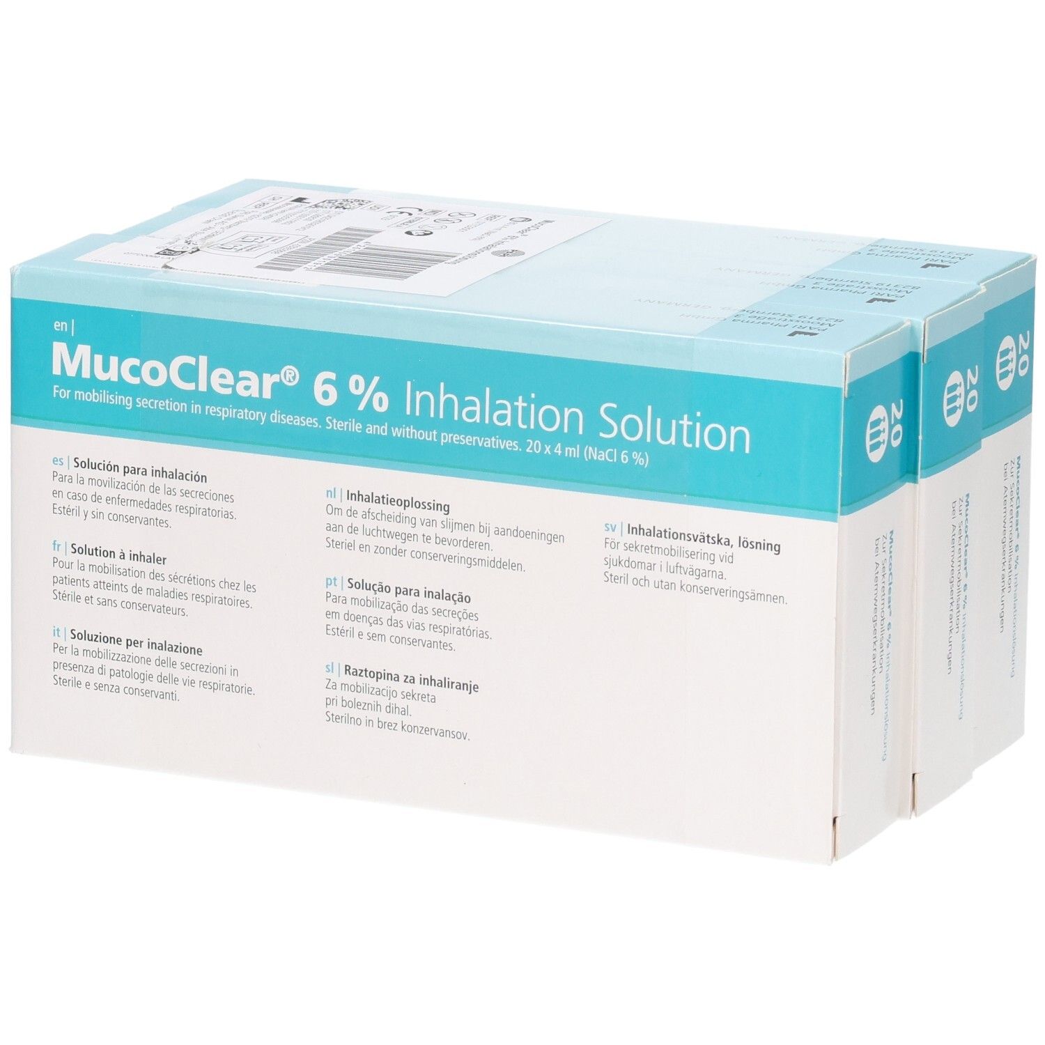 PARI MucoClear NaCl Inhal Lös 6 % hyp 60 Amp 4 ml