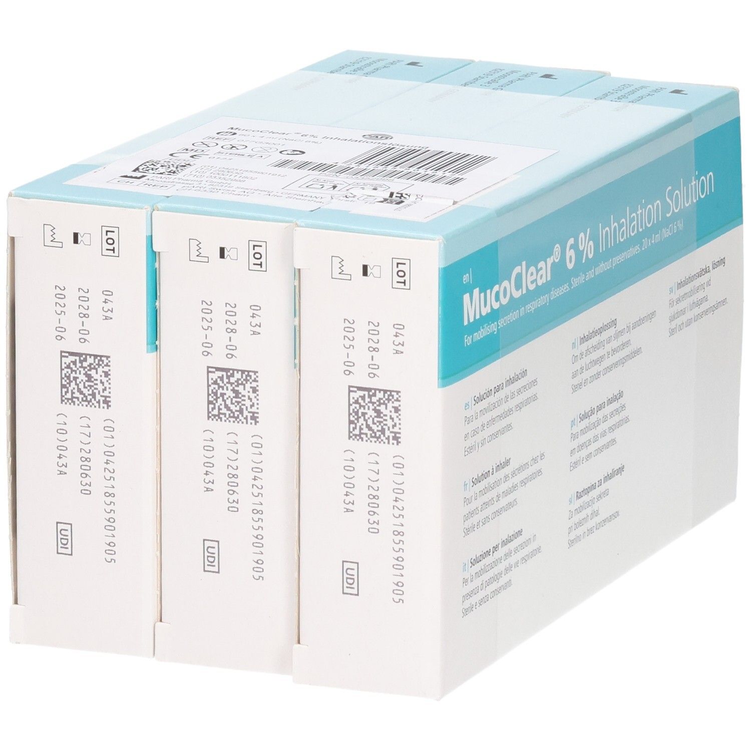 PARI MucoClear NaCl Inhal Lös 6 % hyp 60 Amp 4 ml