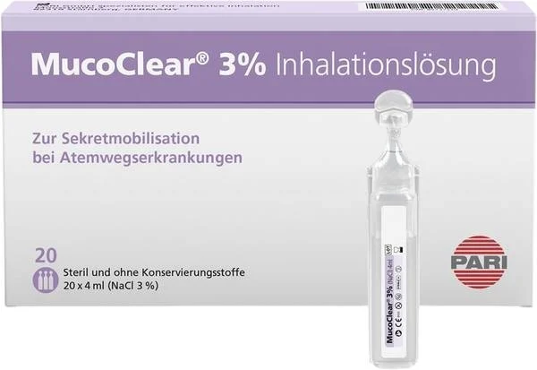 PARI MucoClear NaCl Inhal Lös 3 % hy n 20 Amp 4 ml