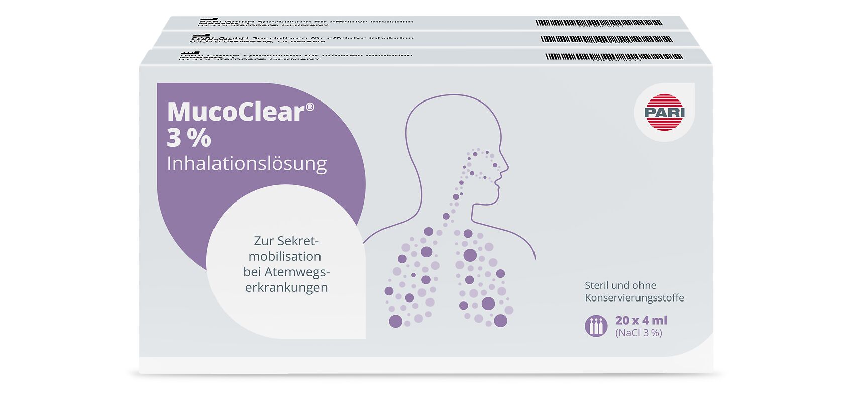 PARI MucoClear NaCl Inhal Lös 3 % hy n 60 Amp 4 ml