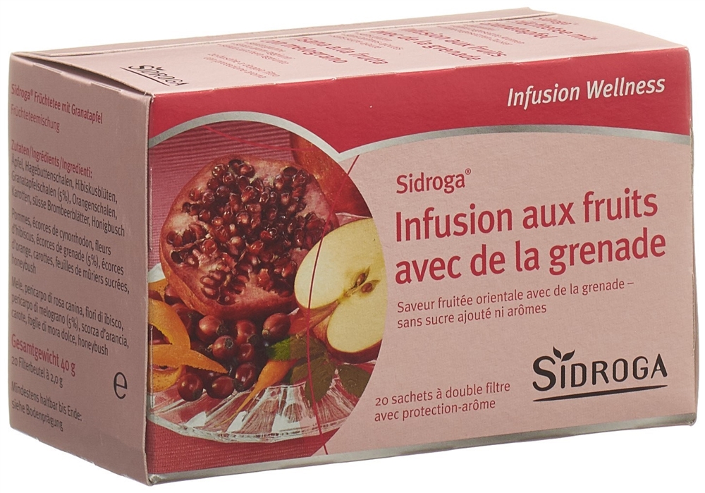 SIDROGA Früchtetee mit Granatapfel 20 Btl 2 g