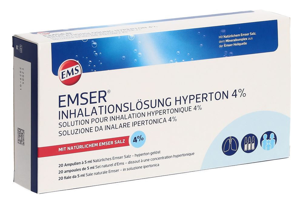 EMSER Inhalationslösung 4 % hyperton 20 Amp 5 ml