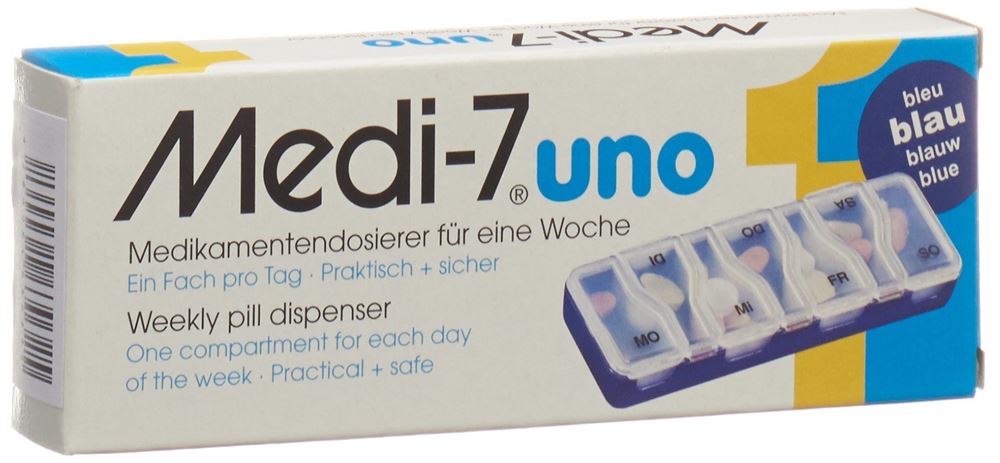 MEDI-7 Medikamentendosierer uno 7 Tage blau