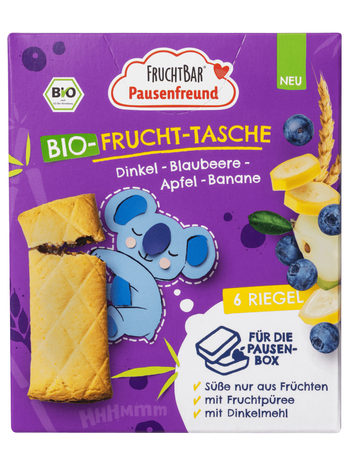 FRUCHTBAR Frucht Tasche Bio Dink Blaub Ap 6 x 22 g