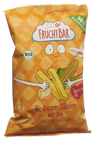 FRUCHTBAR Knusper Stäbchen Bio Mais Käse 30 g