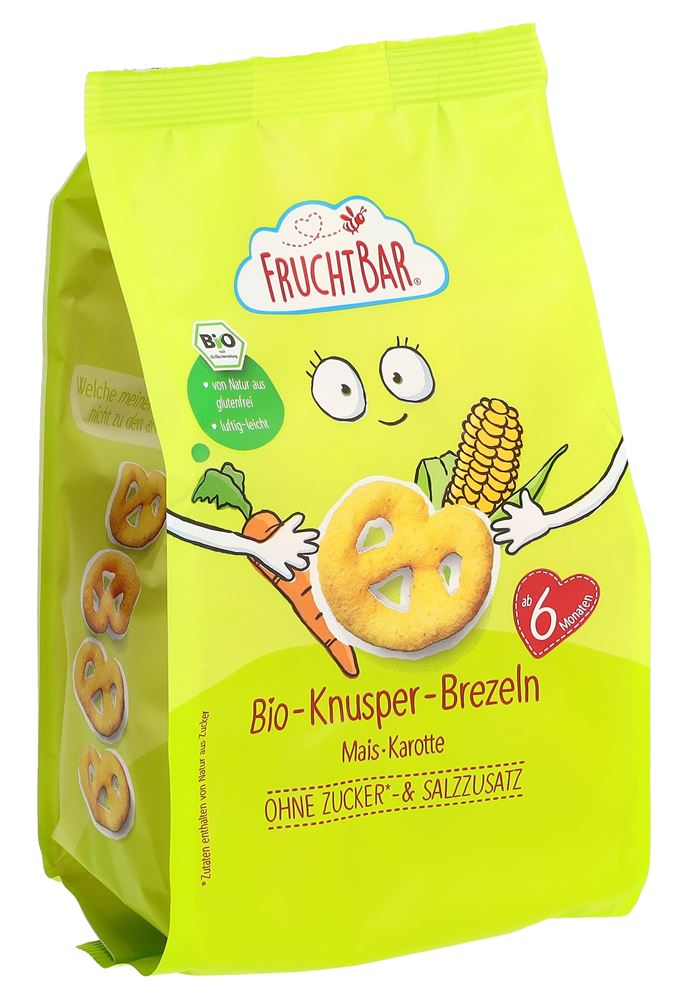 FRUCHTBAR Knusper-Brezeln Bio Mais-Karotte 25 g
