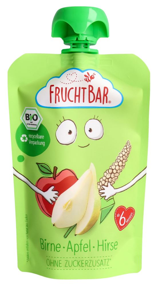 FRUCHTBAR Fruchtpüree Bio Birn Apf Hir 100 g