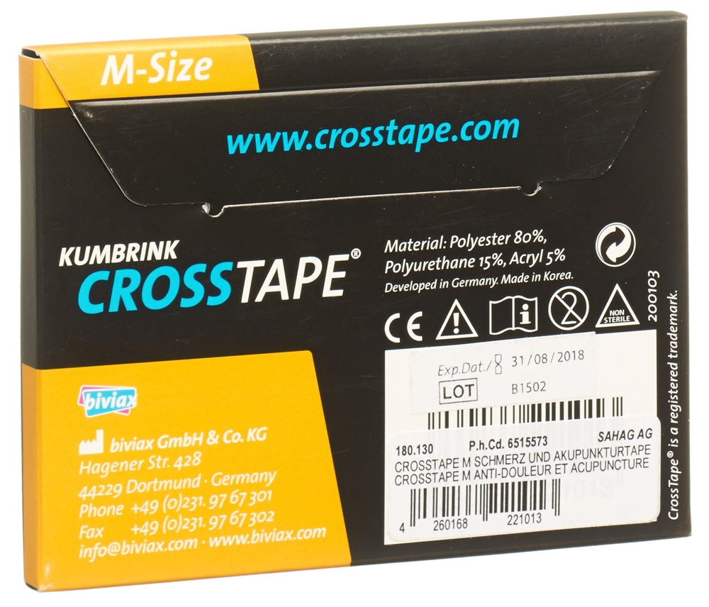CROSSTAPE Schmerz- Akupunkturtape M 180 Stk