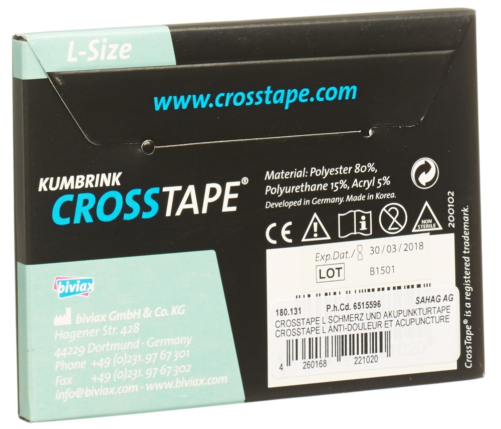 CROSSTAPE Schmerz- Akupunkturtape L 120 Stk