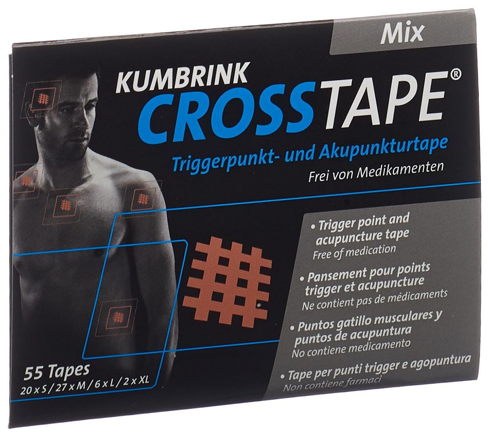 CROSSTAPE Mix Schmerz- und Akupunkturtape 55 Stk