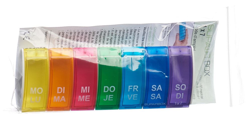SUPAIRBOX 1x7 Wochendispenser D/F rainbow