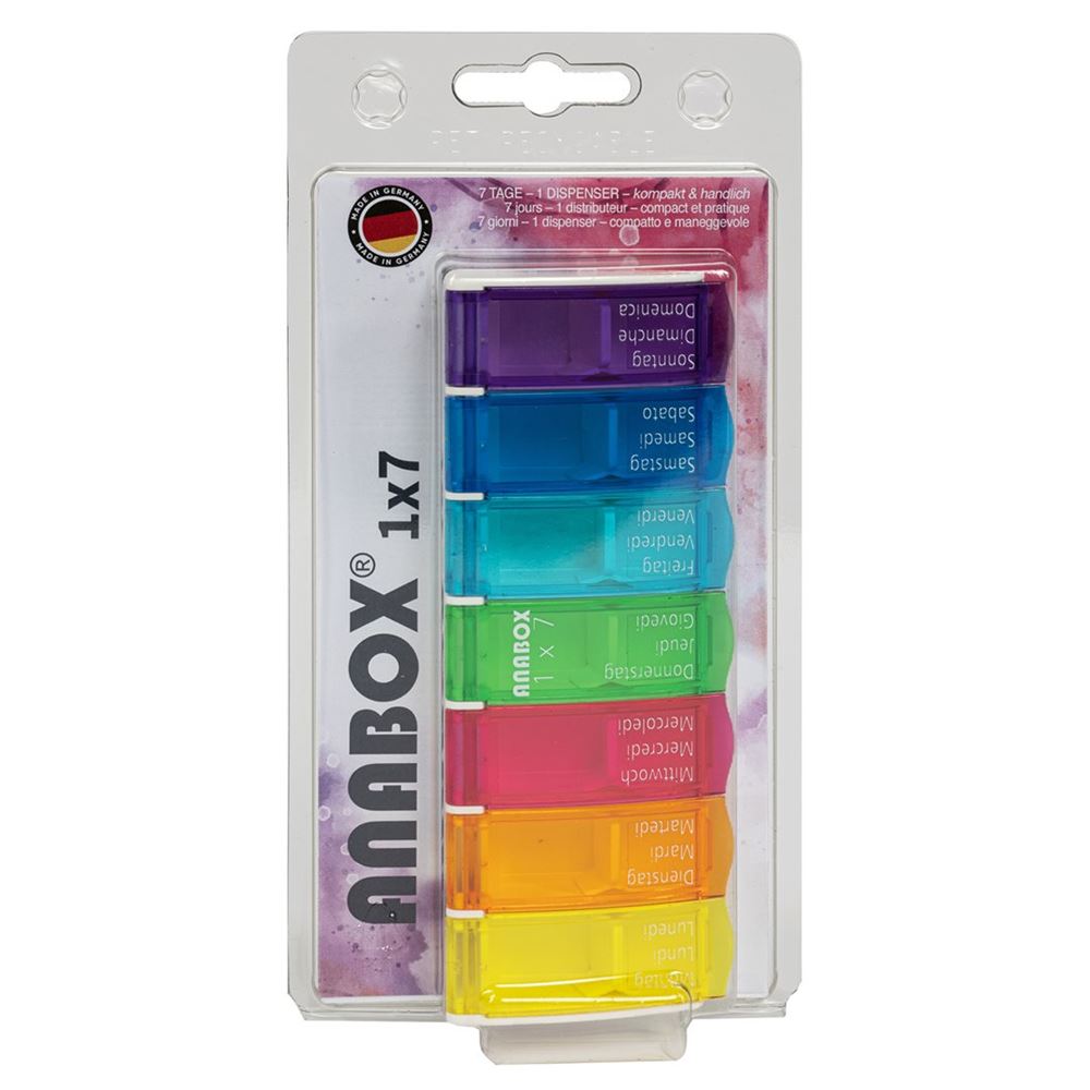 ANABOX Medidispenser 1x7 bunt Pl D/F/I Blist