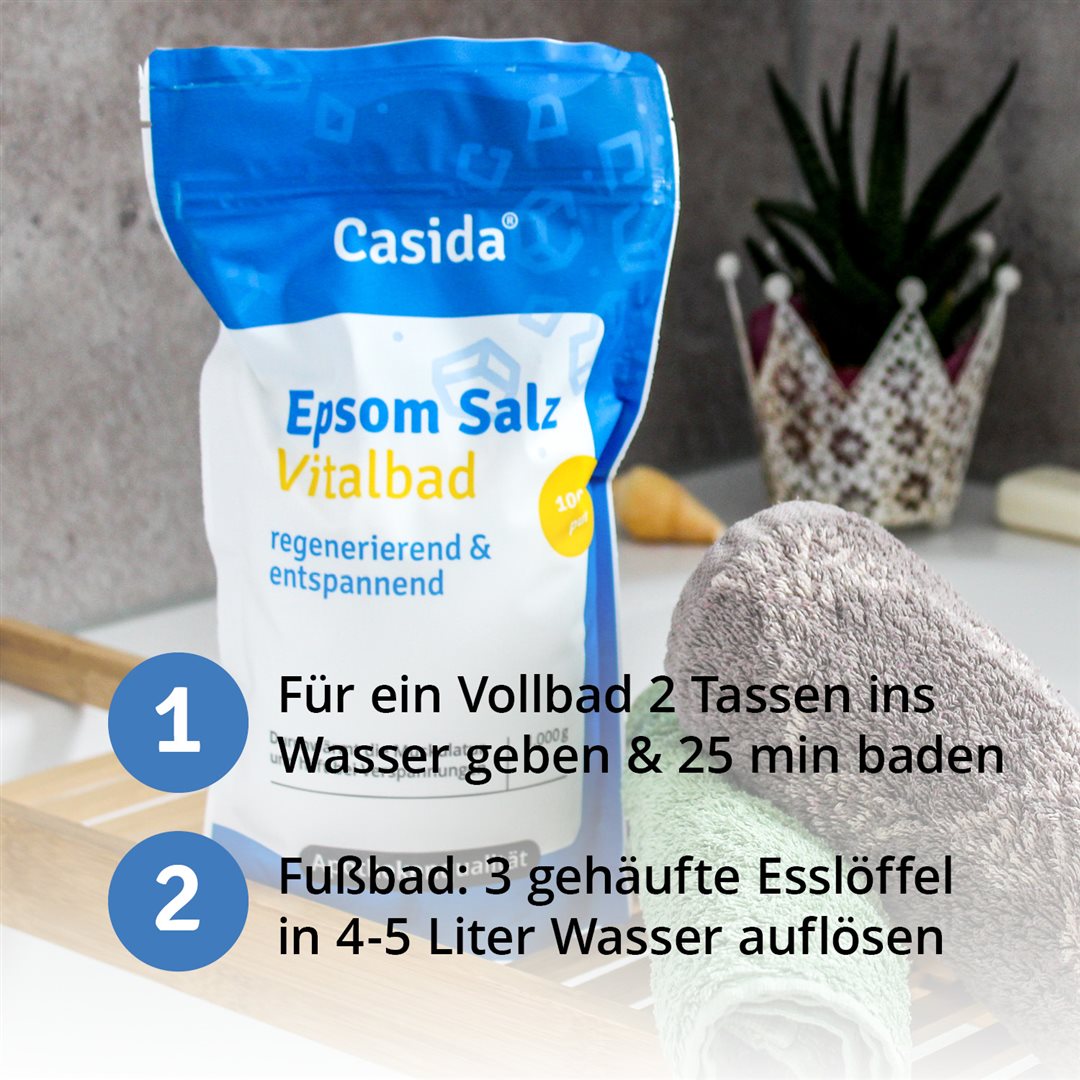CASIDA Epsom Salz Vitalbad 1000 g