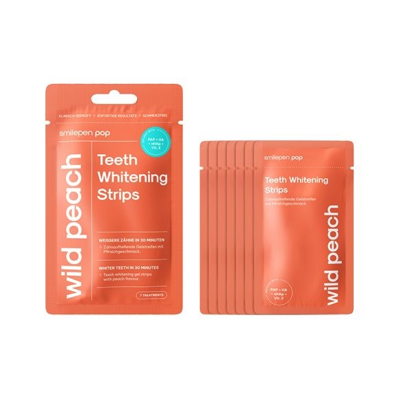SMILEPEN Pop Teeth Whit Strips Wi Peach 7 x 2 Stk