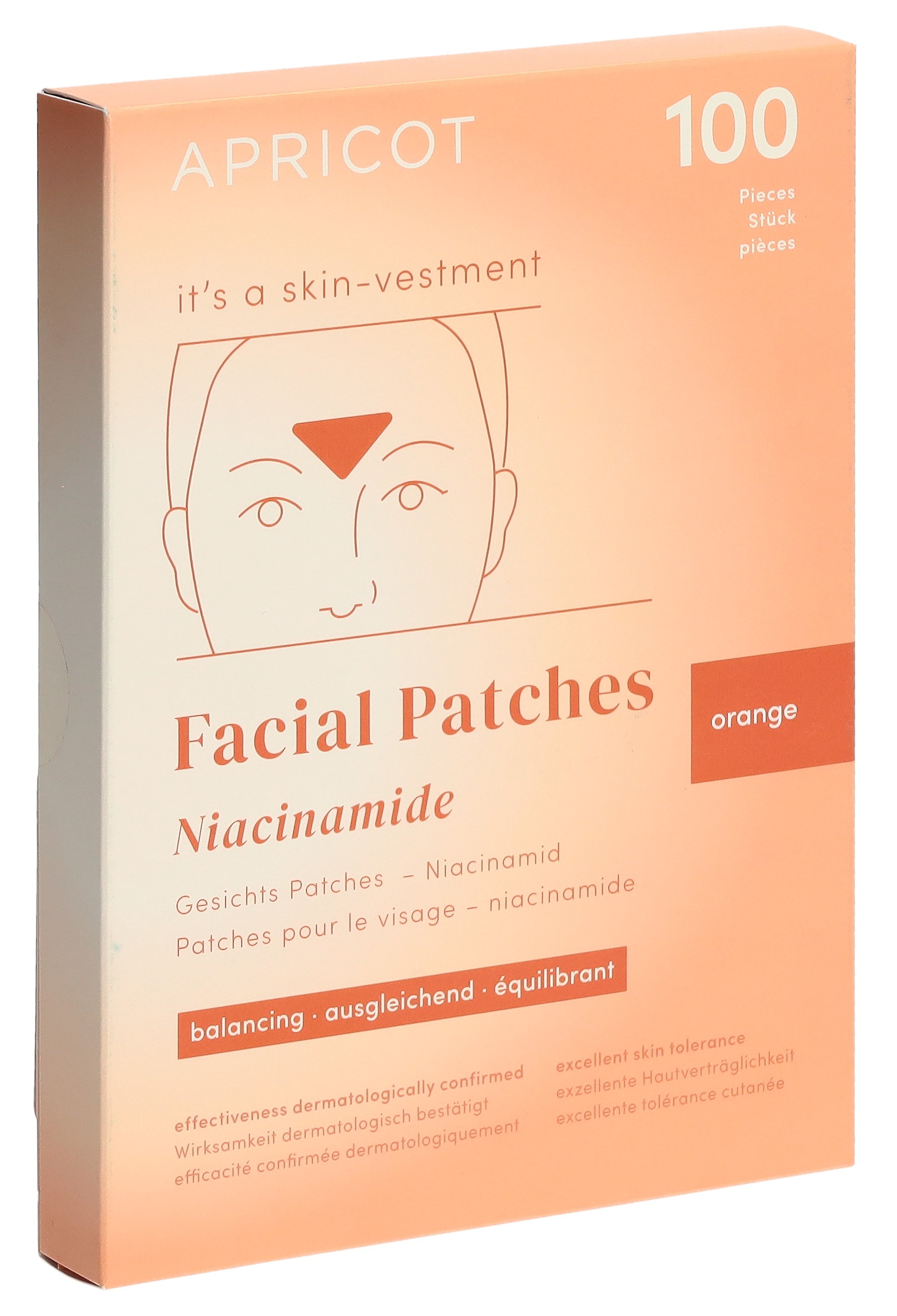 APRICOT Gesichtspatches skin-vestment 100 Stk