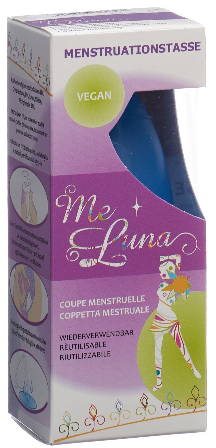 ME LUNA Menstruationstasse Classic L Ring Blau