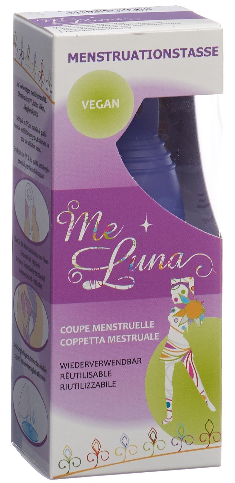 ME LUNA Menstruationstasse Sport S Blau-Violett