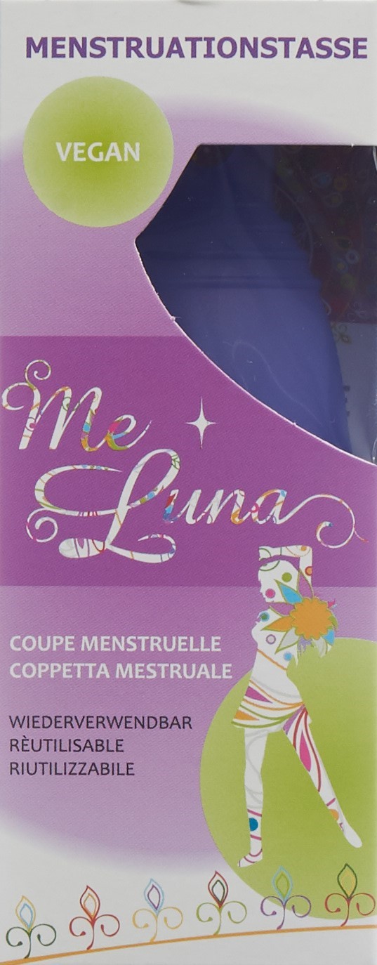 ME LUNA Menstruationstasse Sport L Blau-Violett