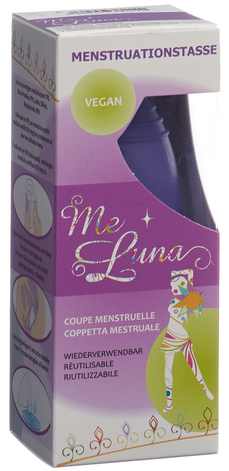 ME LUNA Menstruationstasse Sport XL Blau-Violett