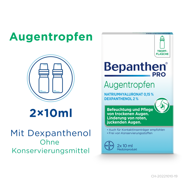 BEPANTHEN PRO Augentropfen 2 Fl 10 ml