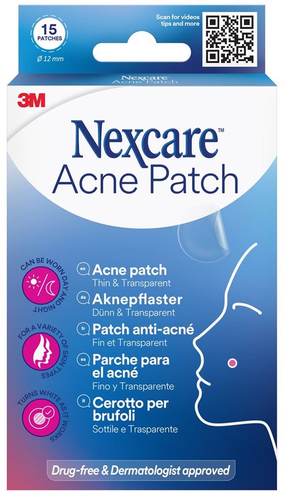 3M NEXCARE Akne-Pflaster 1x15x12mm dünn tr 15 Stk