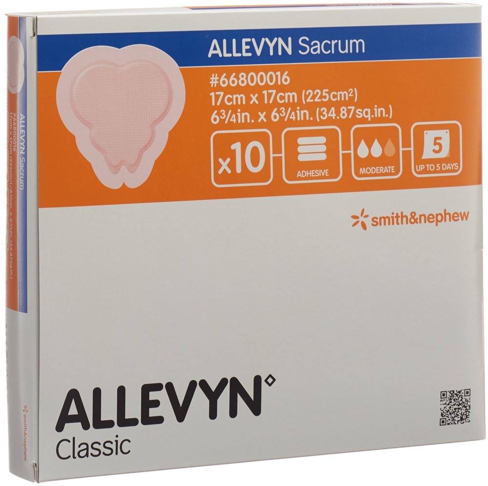 ALLEVYN ADH SACRUM Wundverband 17x17cm 10 Stk