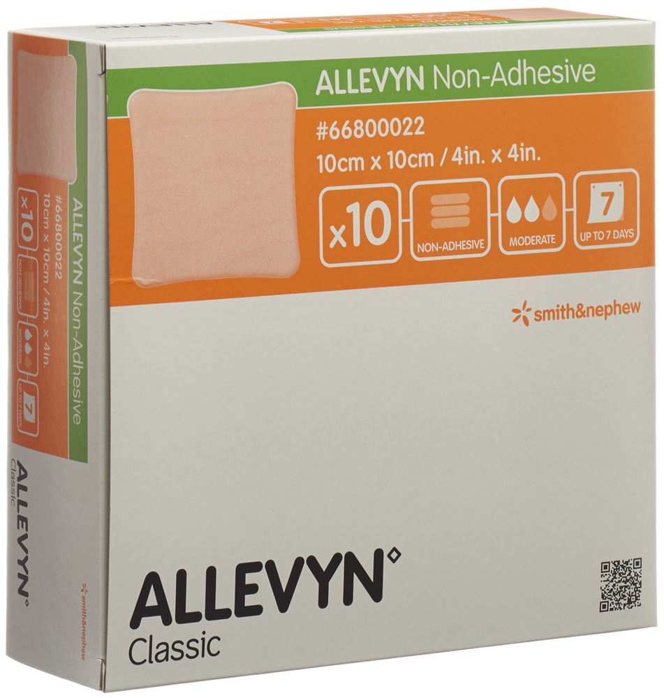 ALLEVYN NON-ADH Wundverband 10x10cm 10 Stk