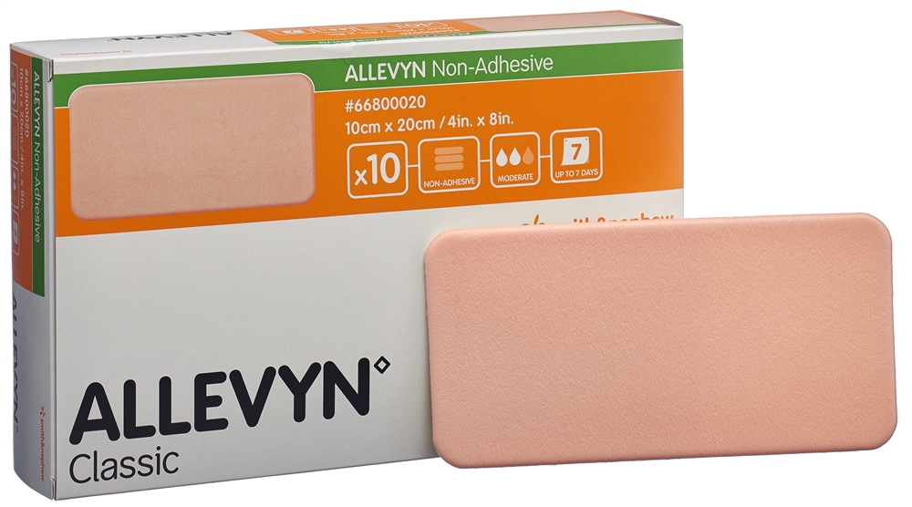 ALLEVYN NON-ADH Wundverband 10x20cm 10 Stk