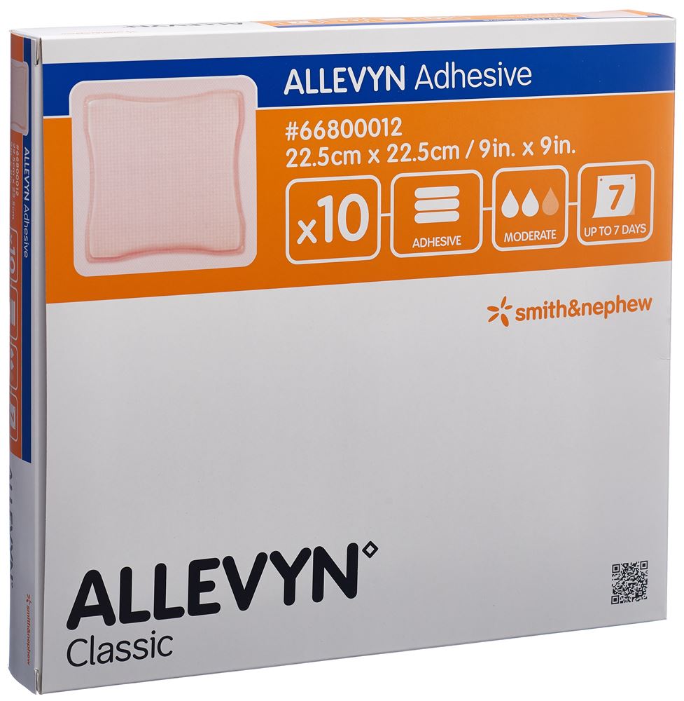 ALLEVYN ADHESIVE Wundverband 22.5x22.5cm 10 Stk