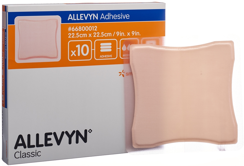 ALLEVYN ADHESIVE Wundverband 22.5x22.5cm 10 Stk