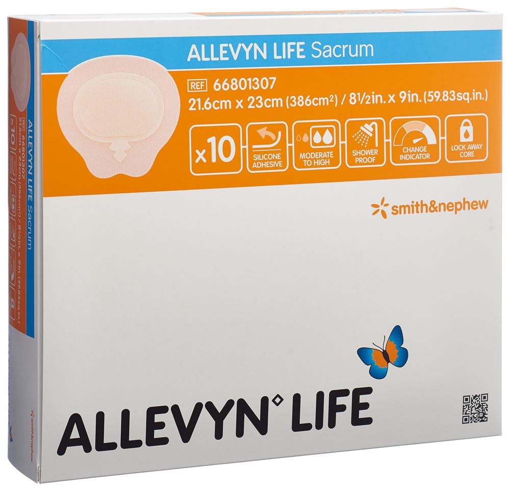 ALLEVYN LIFE SACRUM Sil-Schaumv 21.6x23cm 10 Stk