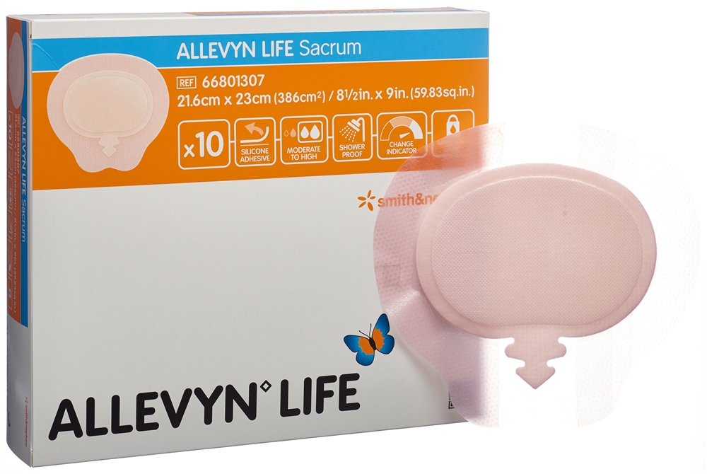 ALLEVYN LIFE SACRUM Sil-Schaumv 21.6x23cm 10 Stk