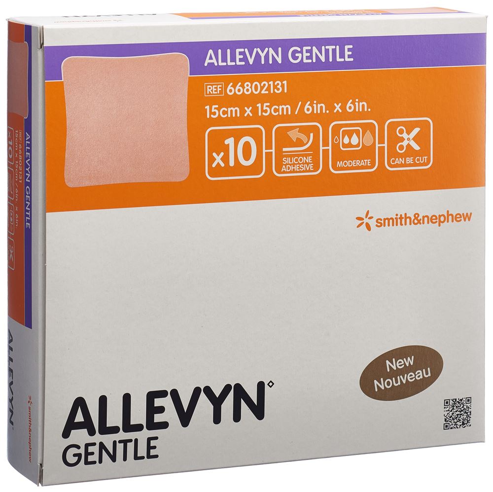 ALLEVYN GENTLE Wundverband 15x15cm 10 Stk