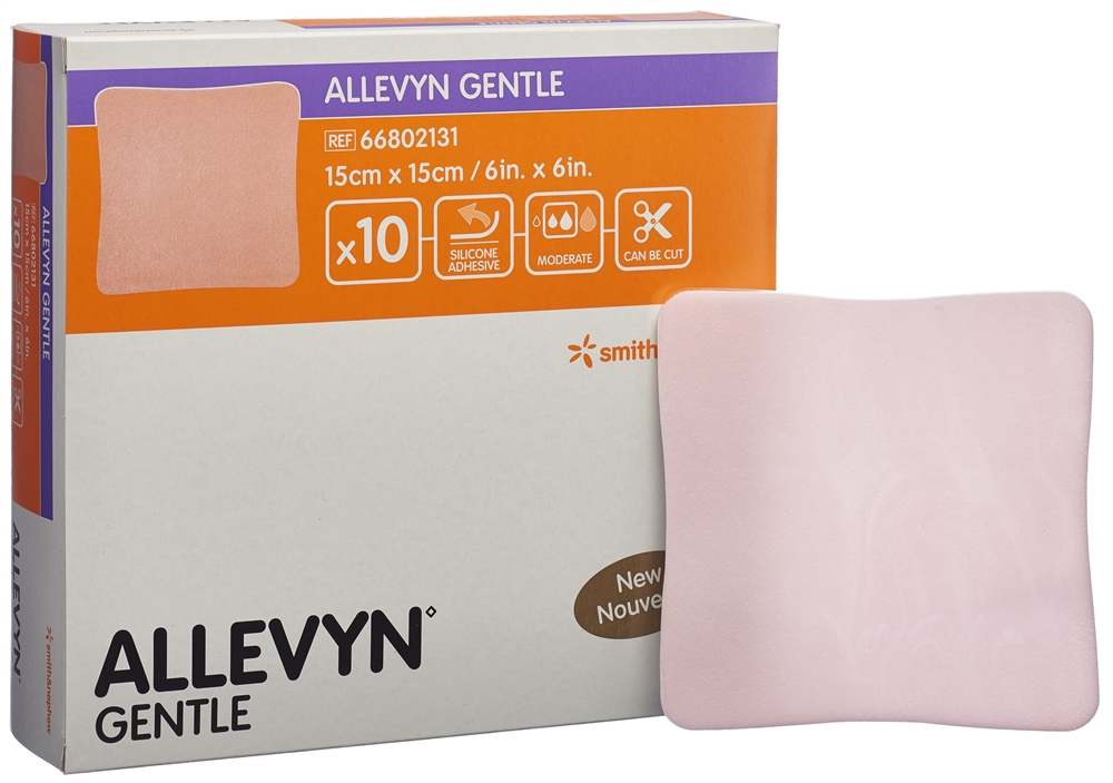 ALLEVYN GENTLE Wundverband 15x15cm 10 Stk