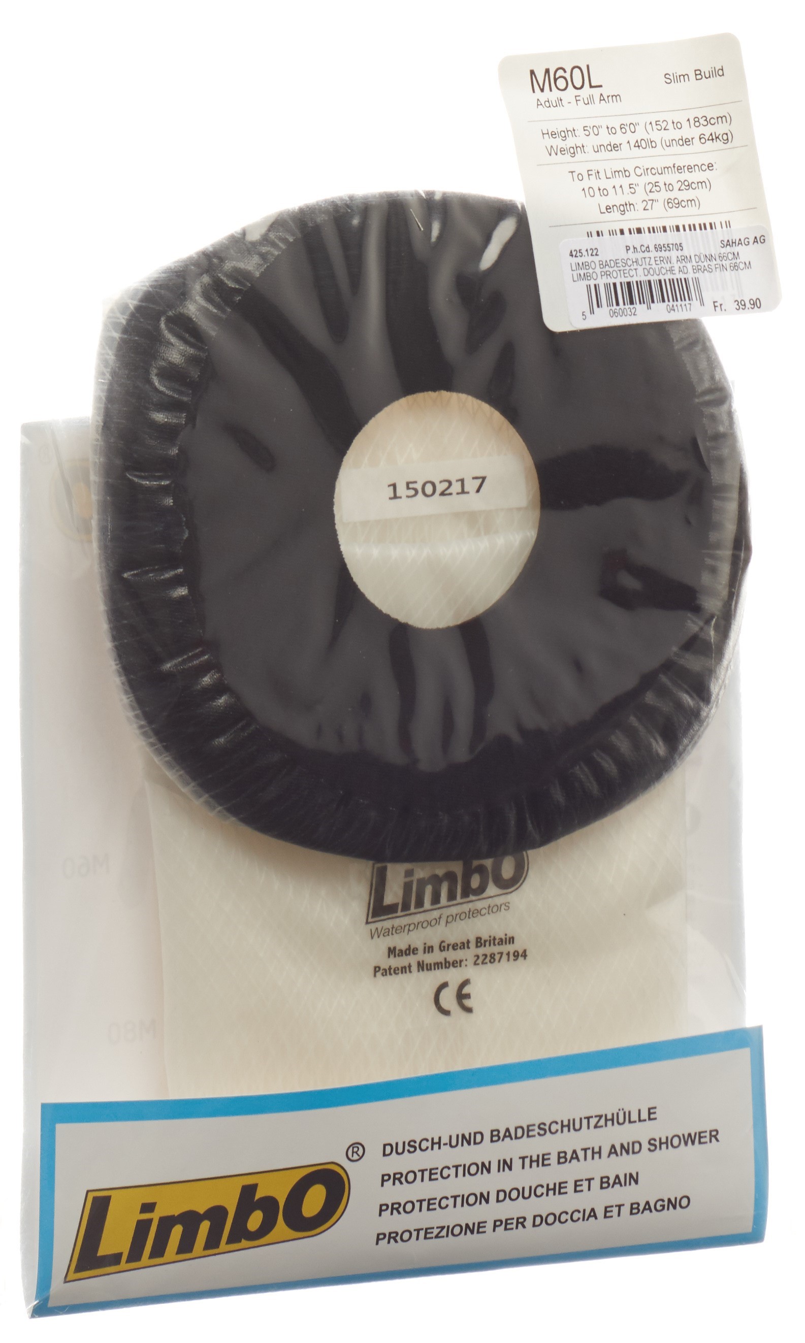 LIMBO Badeschutz 69cm Arm dünn 25-29cm Erwach
