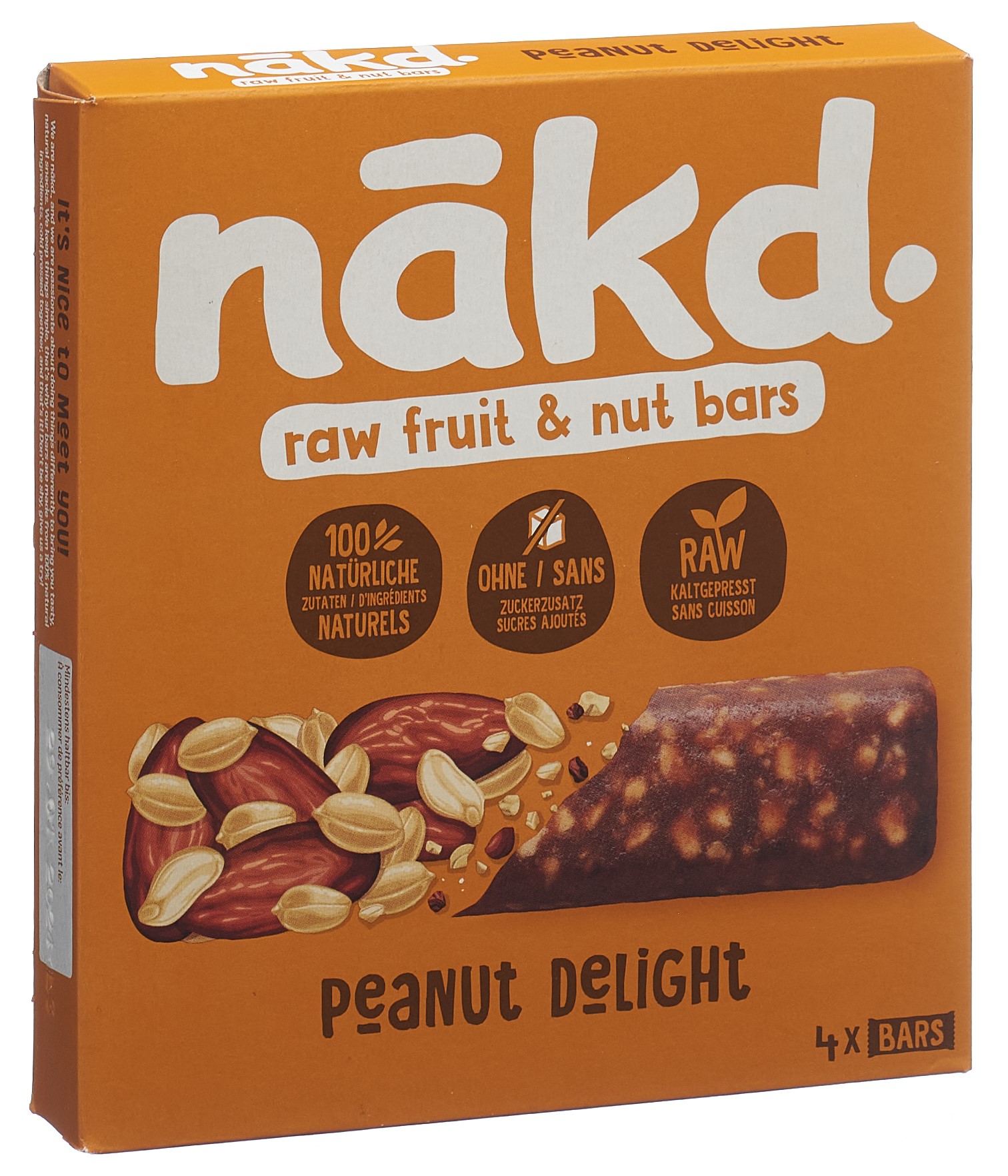 NAKD Riegel Peanut Delight 4 x 35 g