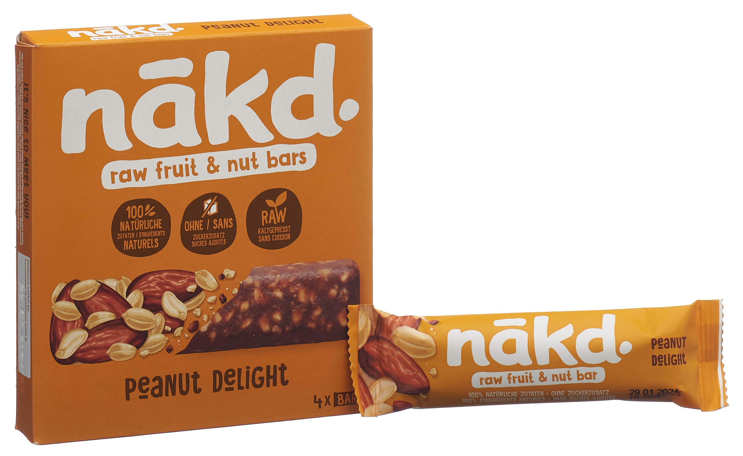 NAKD Riegel Peanut Delight 4 x 35 g