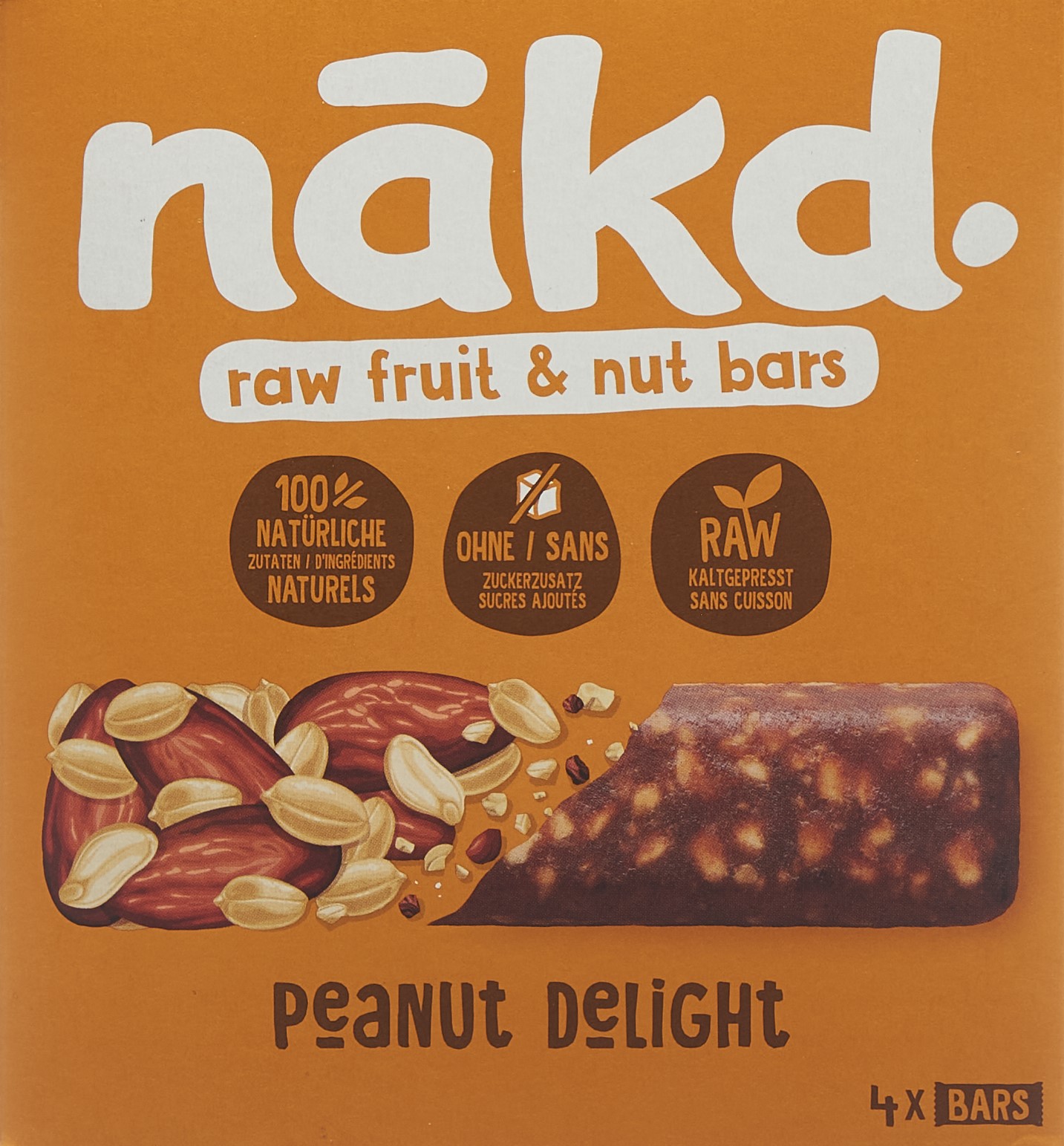 NAKD Riegel Peanut Delight 4 x 35 g