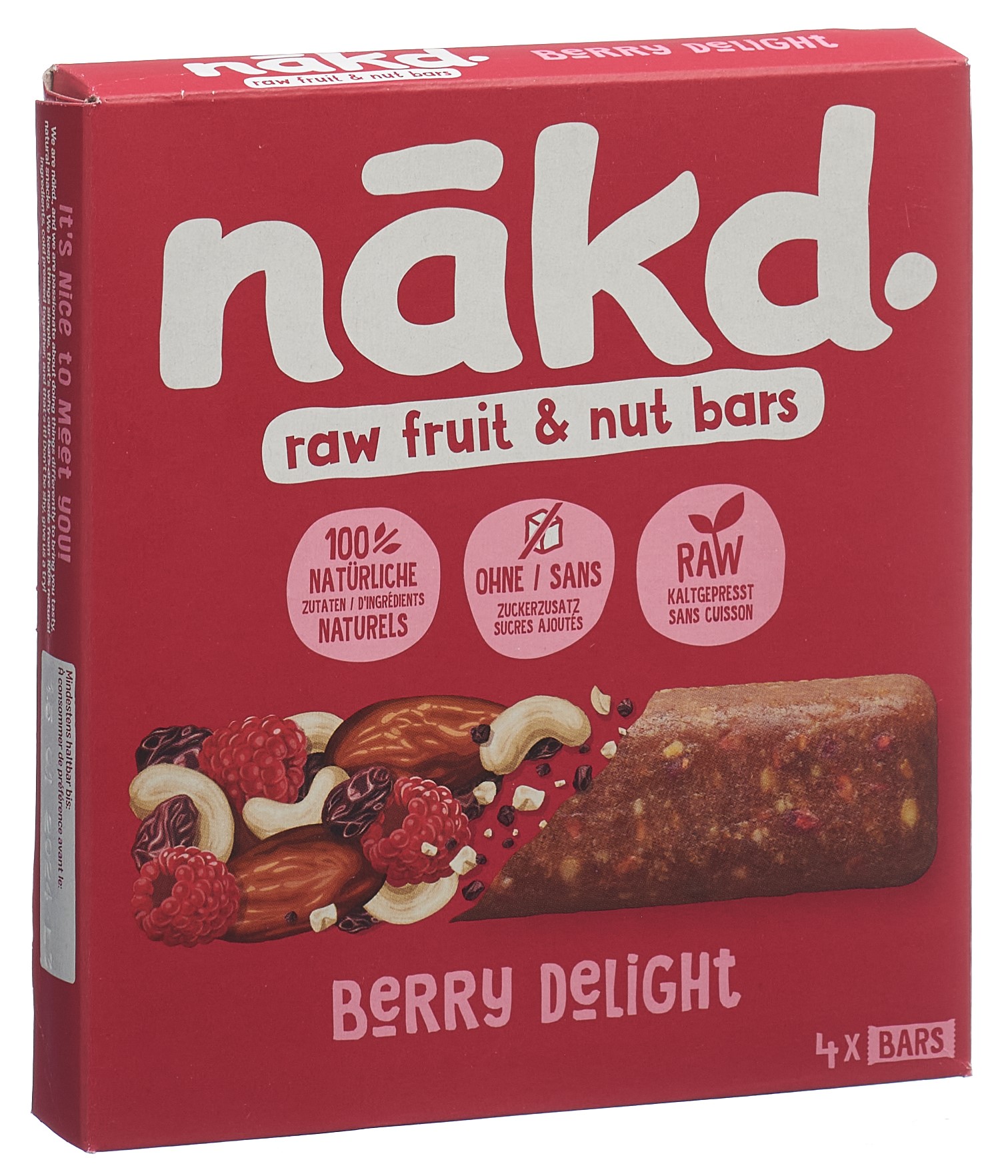 NAKD Riegel Berry Delight 4 x 35 g