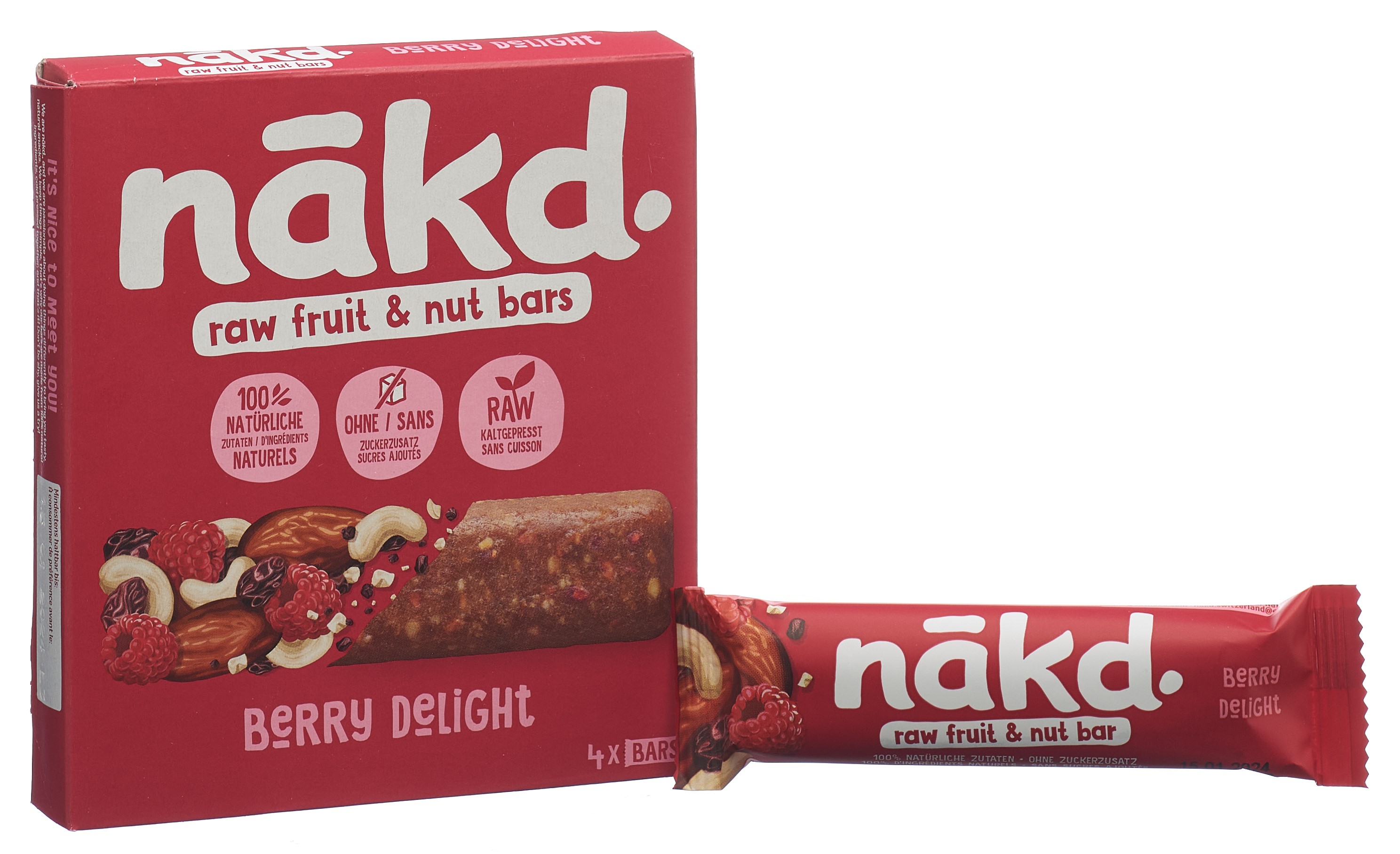 NAKD Riegel Berry Delight 4 x 35 g