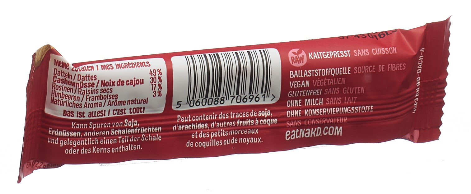 NAKD Riegel Berry Delight 4 x 35 g