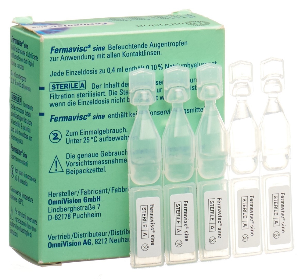 FERMAVISC sine Gtt Opht 20 Monodos 0.4 ml