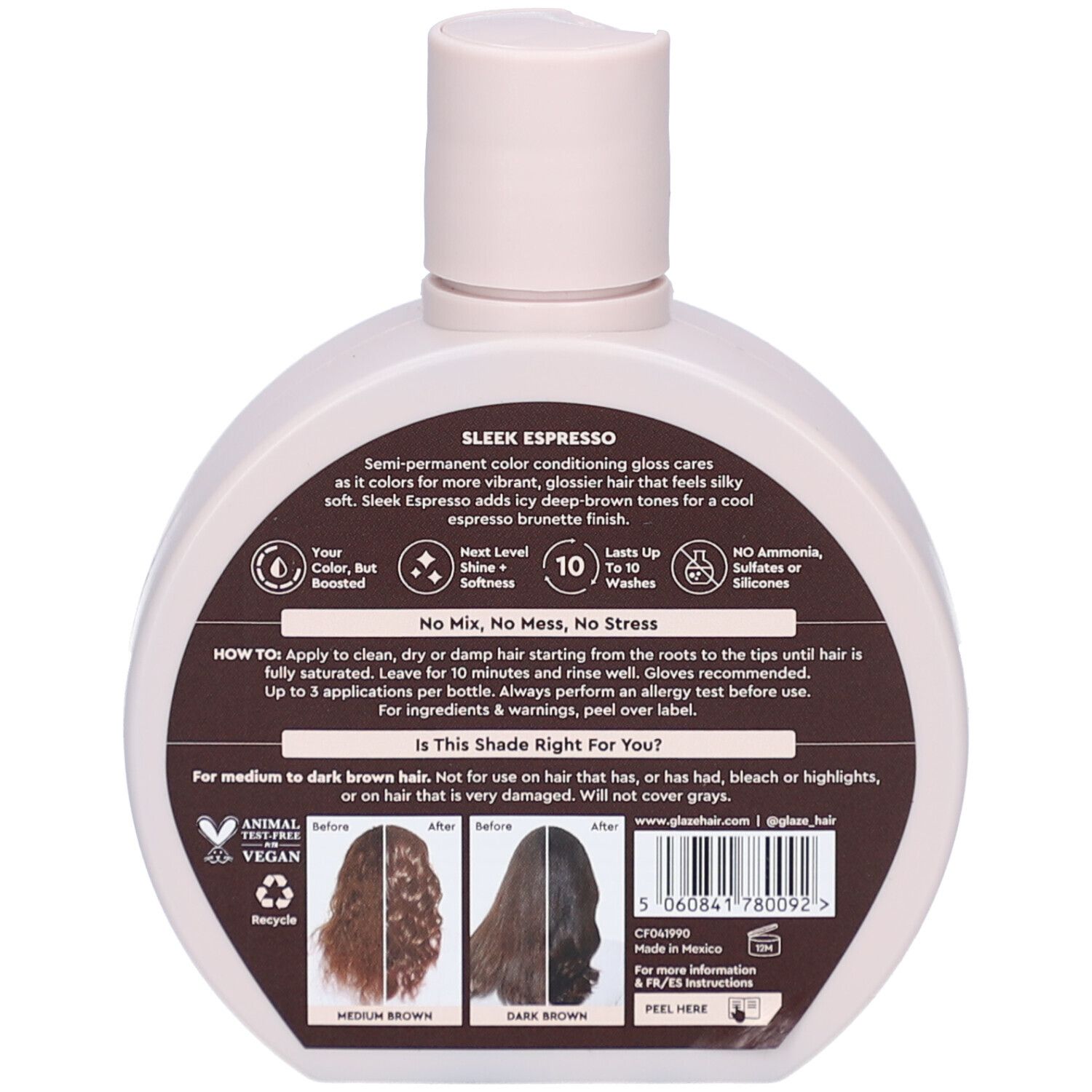 GLAZE Farbvertiefender Gloss dunkelbraun 190 ml