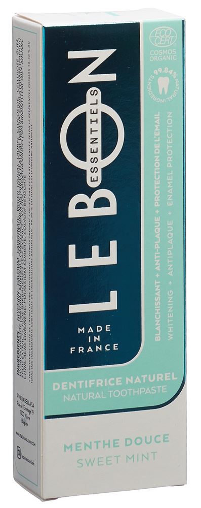 LEBON ESSENTIELS Zahnpasta mild Minze Bio 80 ml