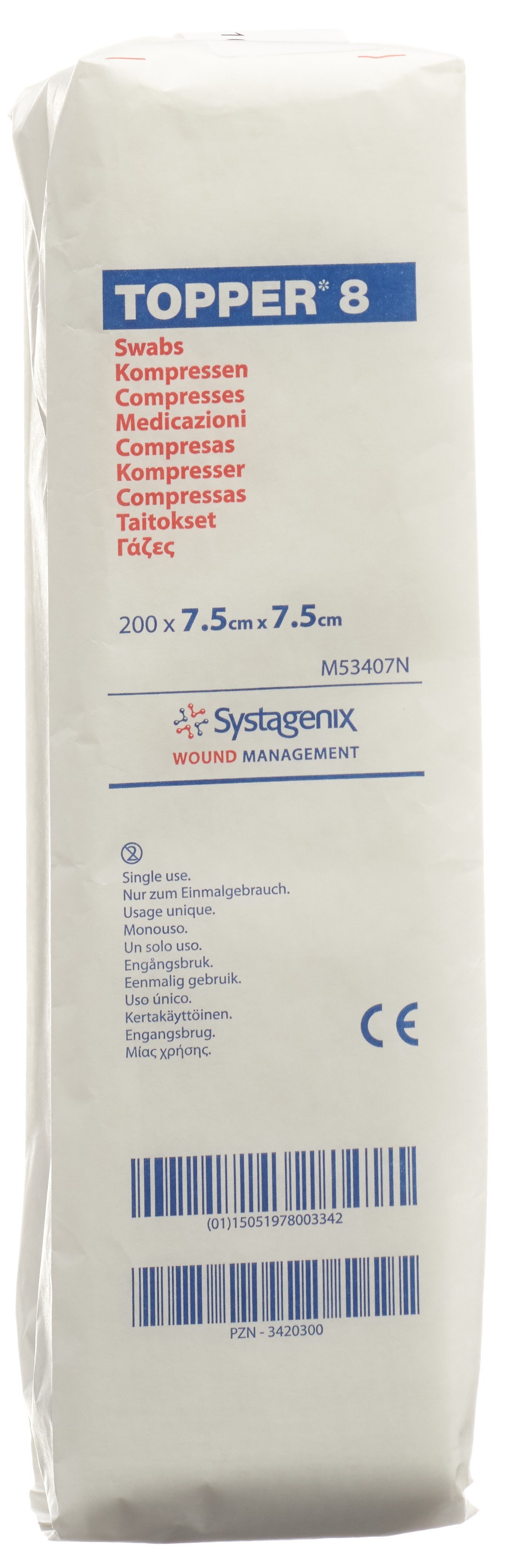TOPPER 8 NW Kompr 7.5x7.5cm unsteril (#) 200 Stk