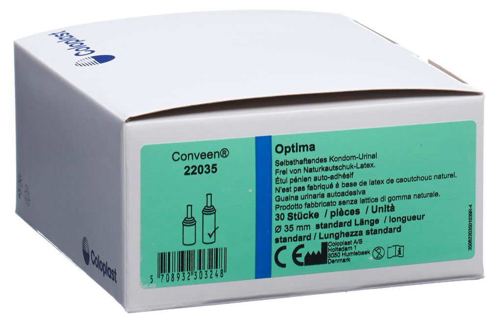 CONVEEN Optima Kondom Urin 35mm/8cm s haft 30 Stk