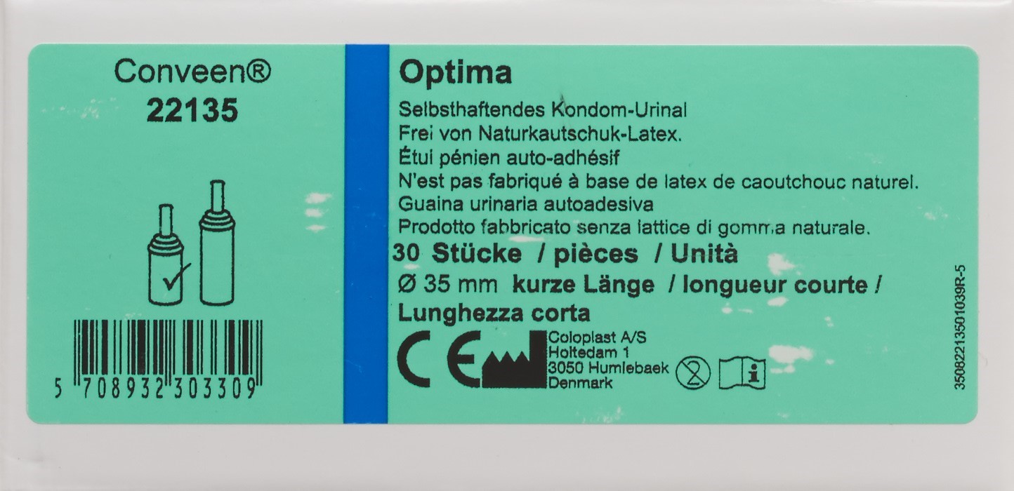 CONVEEN Optima Kondom Urin 35mm/5cm s haft 30 Stk