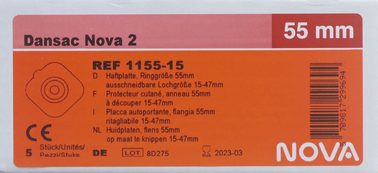 DANSAC NOVA 2 Basisplatte 55mm 15-47mm 5 Stk